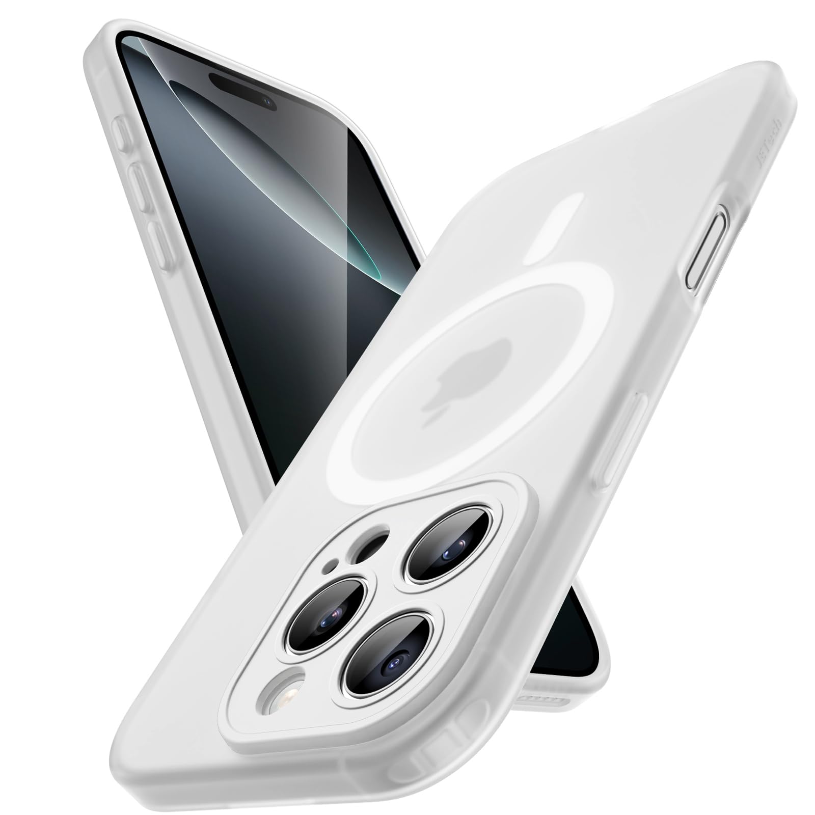 Photo 1 of JETech Matte Case for iPhone 16 Pro Max 6.9-Inch Compatible with Mag Safe, Non-Yellowing and Anti-Fingerprint, Shockproof Translucent Frosted TPU Soft Phone Cover (Frosted Clear)