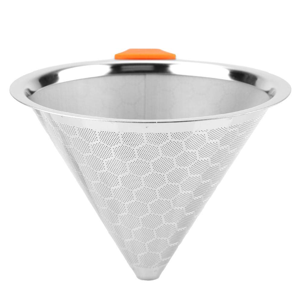 Coffee Filter Stainless Steel Coffee Dripper Bracket Portable Paperless Permanent Honeycomb Design Coffee Dripper Cone