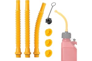 Magicfour Fuel Jug Hose for VP Racing Fuel Jug with Spout Cap, 3 pcs Leak Proof Gas Can Spout Replacement W/Leak Proof Vent Cap Kit, 3/5/5.5 Gallon Gas Can, Fuel Gas Tank Nozzle Quick Fill Bendable