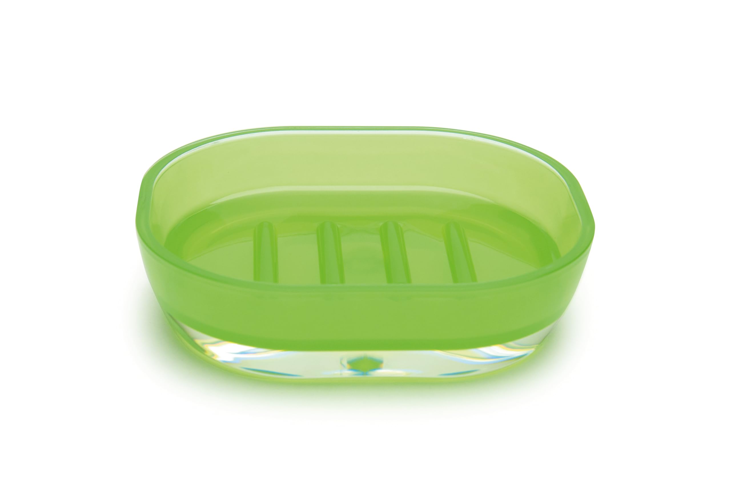 Excelsa Soap Dish, Polystyrol, Green, 15.7 x 11 x 4 cm