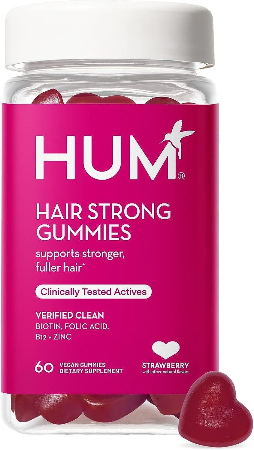 HUM Hair Strong Daily Gummies with Biotin to Improve Hair Growth Fo