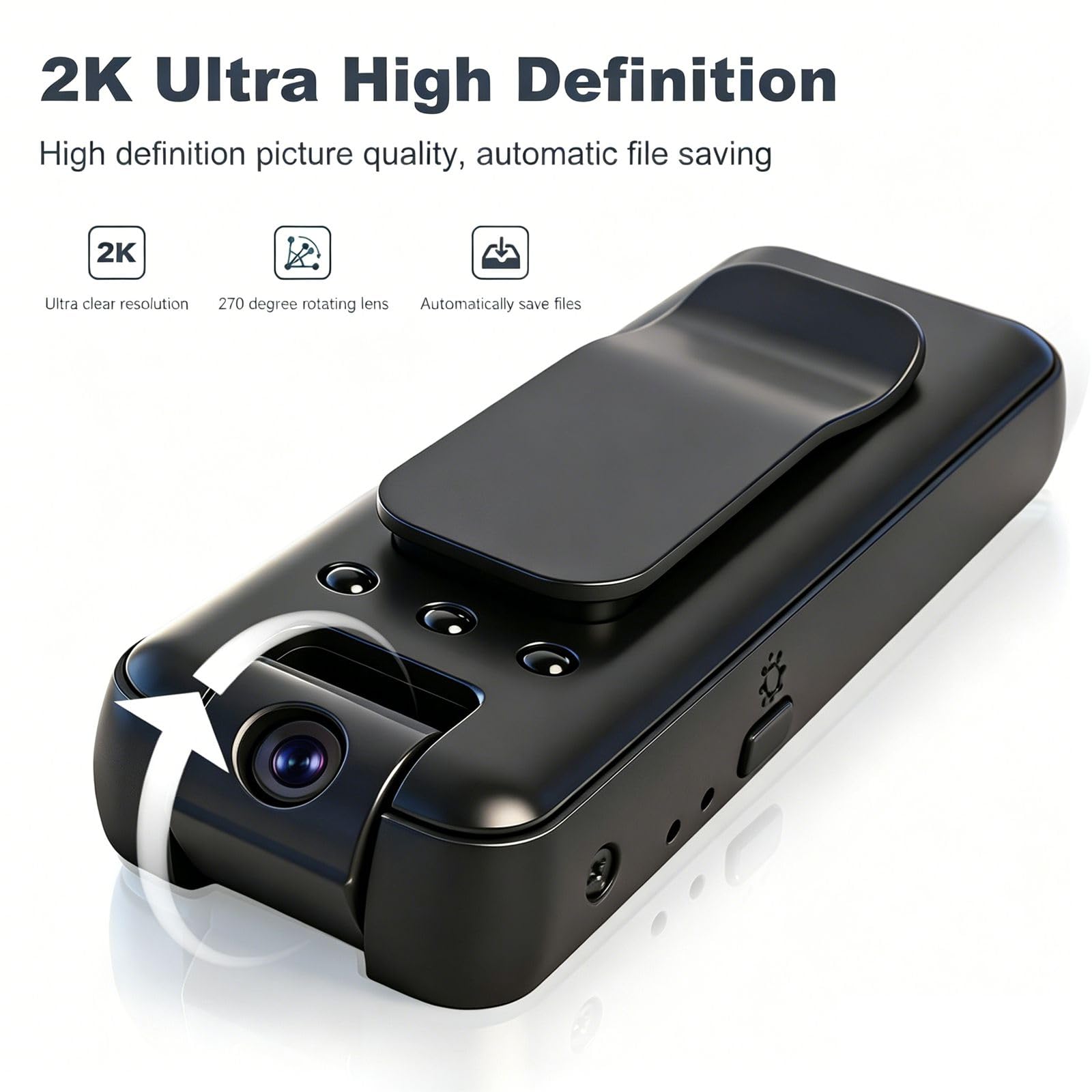 Condition photo showing New/Like New for mini body camera with audio and video recording, small tiny wearable personal portable thumb pov act