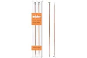 Mdoker 13.8 Inch Aluminum Knitting Needles Colored Straight Single Pointed Metal Sweater Knitting Needle for DIY Knitting Projects,Size US 7(4.5mm)