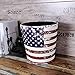 Independence Day Decorative Waste Bin - Vintage American Flag Design Waste Paper Basket for Bedroom, Kitchen,Bathroom, office or studio trash Can Garbage Wastebasket Rubbish Bin (American Flag)