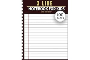 3 Lined Notebook For Kids: Notebook with Margins – A Thoughtfully Designed Writing Tool for Children's Handwriting Developmen