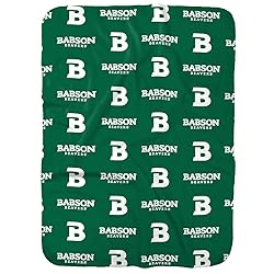 Babson College Logo Pattern Sherpa Blanket, Warm