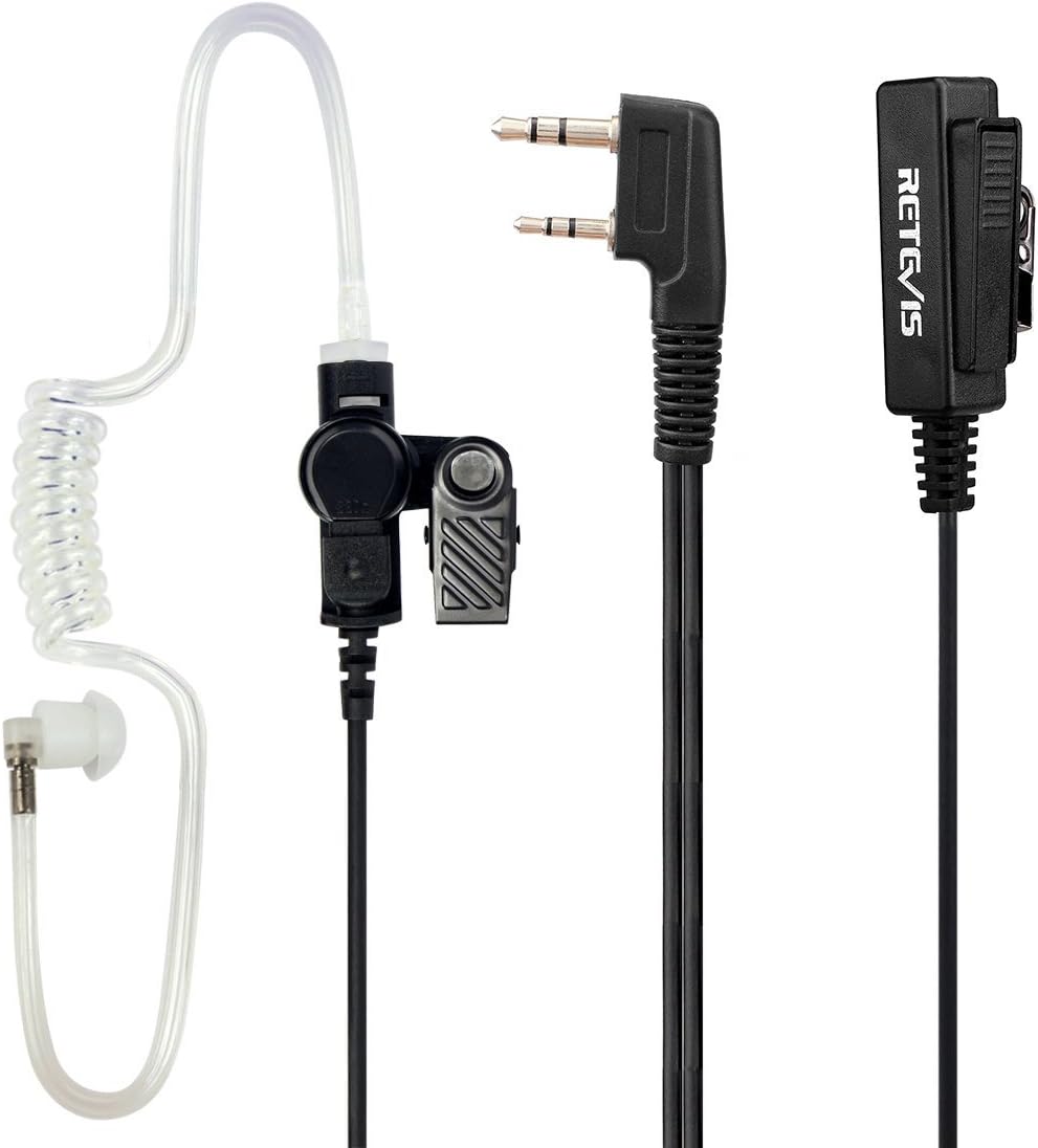 Retevis Walkie Talkie Earpiece, Compatible with RT24 RT27 RT622, BF-888S UV-5R, Kenwood, HYT 2 Way Radio, Big Size PTT - Image 3