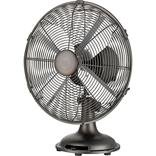 Q standard 46017 12" rubbed desk fan, bronze