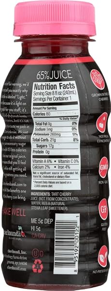 CHERIBUNDI JUICE CHERRY TART LITE, 8 OZ
