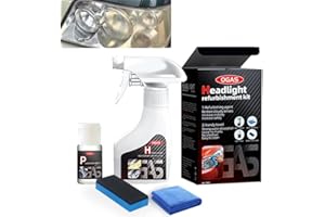 Biaoyun Automotive Headlamp Restoration Fluid Oxidized, Headlight Refurbishment Kit, Professional Car Headlamp Cleaner with Refurbishing Agent, Durable Headlight Repair Kit for All Vehicle Types