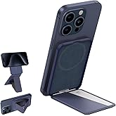 Compatible with Magsafe Wallet for iPhone 17/16/15/14/13/12 Series, Versatile Phone Stand, Card Holder Phone Grip, Strong Magnetic Strength, Lightweight Tripod Stand, Blue