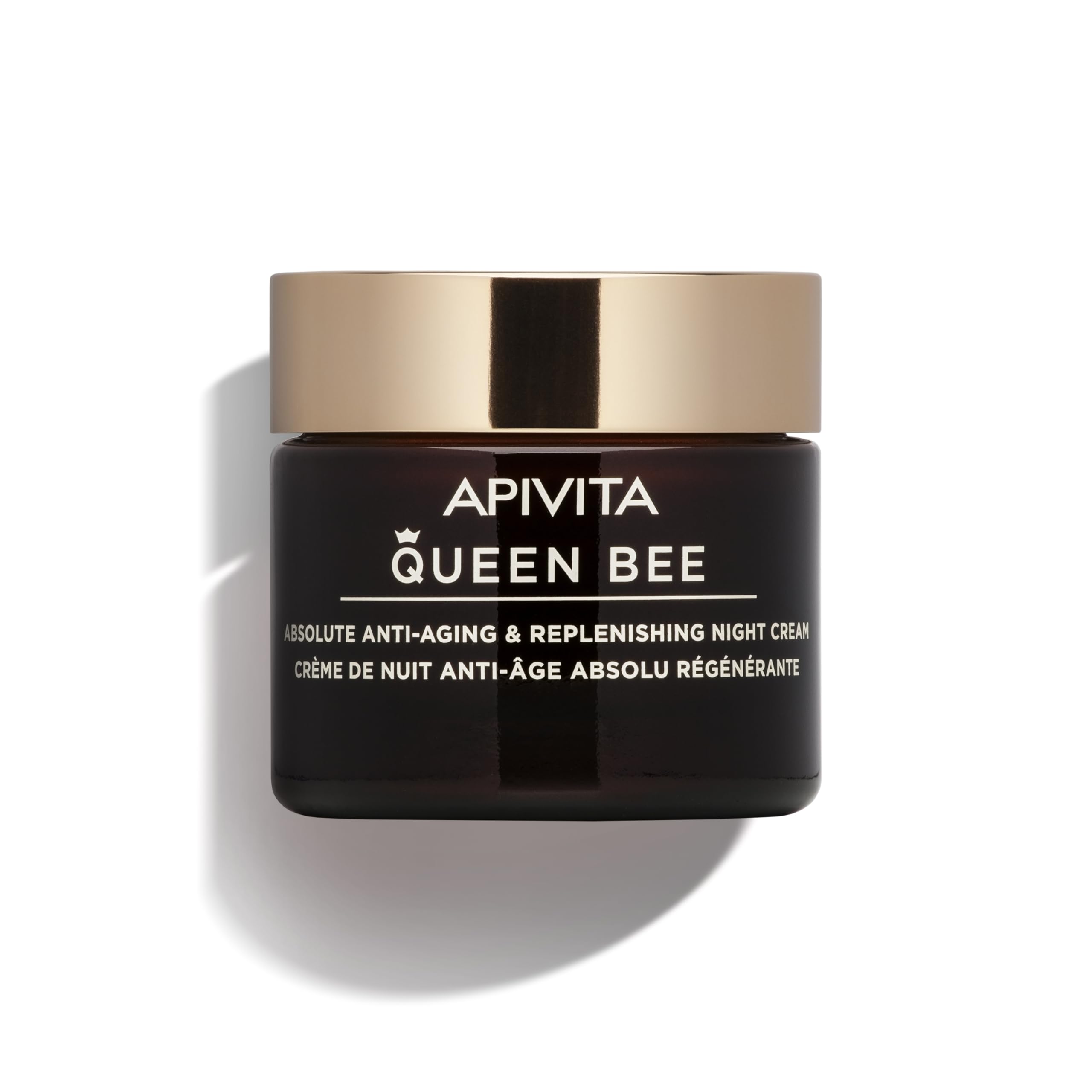 Apivita Queen Bee Absolute Anti-Aging & Replenishing Night Cream 50ml - Face Moisturizer with Controlled-Release Royal Jelly, Propolis, Honey - Wrinkles, Firmness, Lifted Facial Contour, Brightness