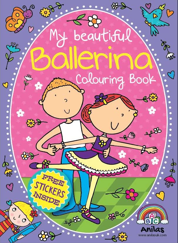 Anilas Complete Unicorn, Princess, Mermaid, Ballerina & Animals Activity, Colouring & Sticker Books Plus Stationery & Accessories. (Ideal for Children Aged 3-8) (Ballerina(P2808))