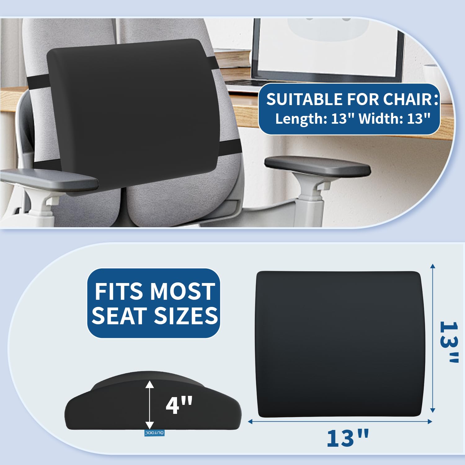 Mua QUTOOL Orthopedic Seat Cushion and Lumbar Support Pillow for Office ...