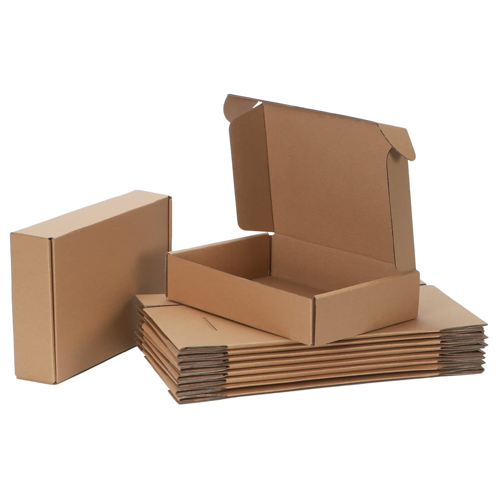 Photo 1 of Pemtow 9x6x2 Shipping Boxes Set of 20, Brown Corrugated Cardboard Literature Mailer Box for Packaging, Mailing, Business