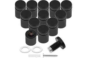 Luomorgo 12 Pcs 3/4" x 1" Stainless Steel Standoff Screws, Wall Sign Standoff Mounting Hardware Advertising Glass Standoff Na