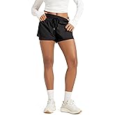 ODODOS 2 in1 Athletic Shorts for Women High Waist Dolphin Split Workout Running Shorts with Pockets