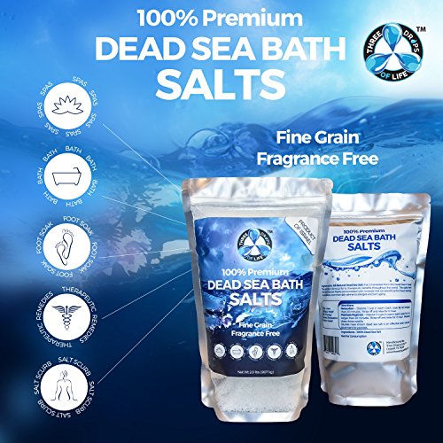 Therapeutic Dead Sea Bath Salt, Best 100 Pure and All Natural Fine Grain Salts Product