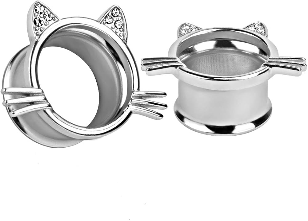 12 Pcs Tunnels Oreilles Acier Inoxydable Colorés KUBOOZ - Bouchons Vissés 19mm Piercings