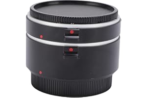 Acouto Camera Auto Focus Extension Tube, L Mount Macro Adapter Ring Set 12mm + 24mm with Pure Copper Points, Aluminum Alloy S