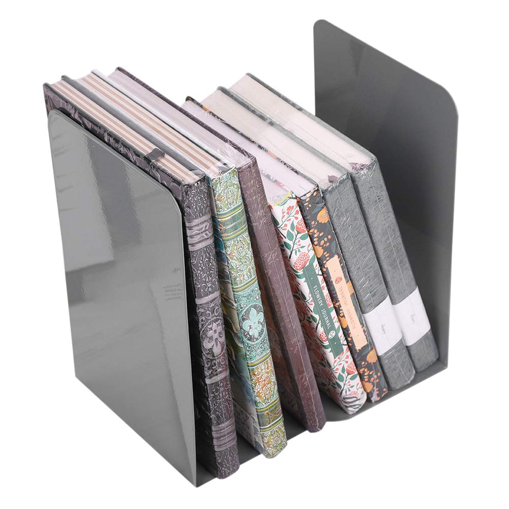 1 Pair Heavy Duty Bookends for Shelves Book End Holder for Shelves Metal Bookend Black for Shelves Office and School Non Slip Book Ends Decorative Book Stopper Book Dividers for Shelves Gift