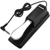 Sustain Pedal for Keyboard Universal, Premium Sustain Pedal, Piano Pedal for Keyboard with Polarity Switch for MIDI Keyboards, Digital Pianos, Yamaha, Casio and More, 1/4'' Input Plug by karmiero