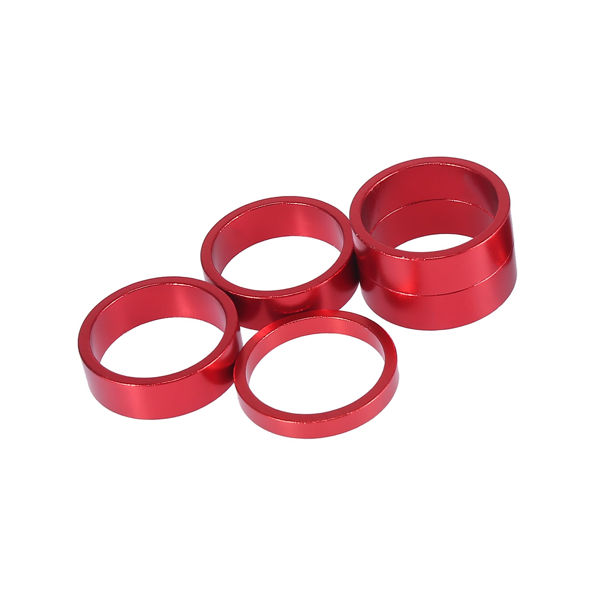 A ABSOPRO 1 Set Bicycle Headset Spacer 28.6mm for 1 1/8 in Red 5 10 mm