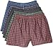 Fruit of The Loom Men's Woven Tartan and Plaid Boxer 5-Pack (Assorted Tartan, Large/38-40)