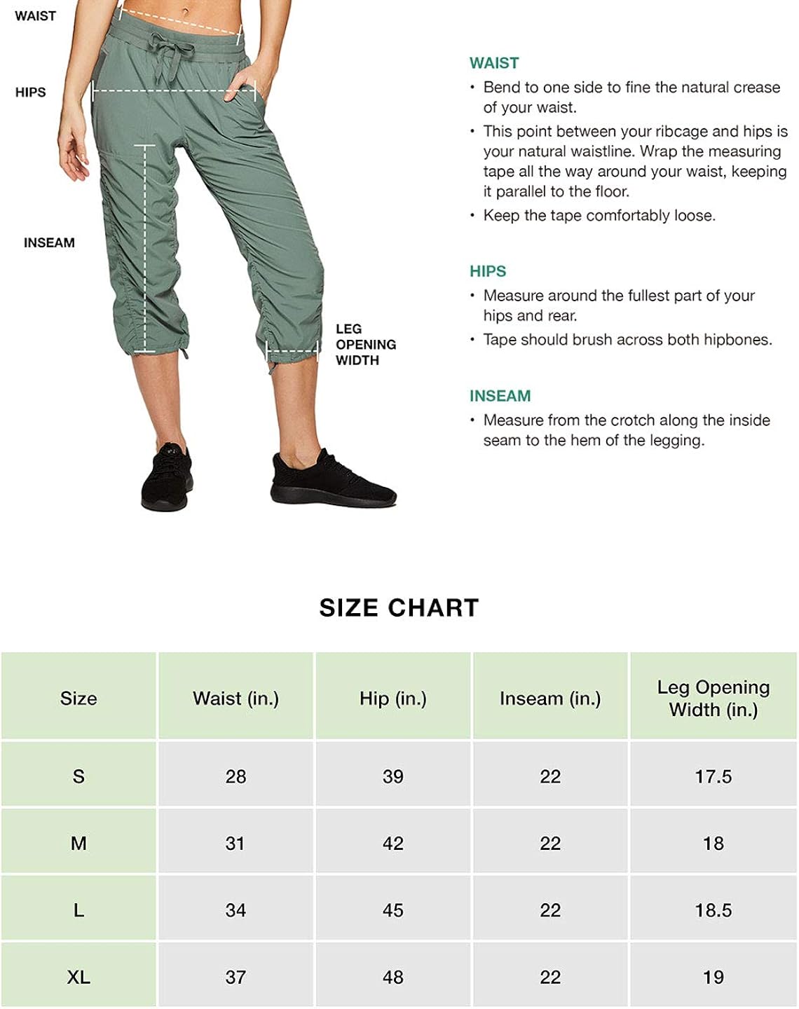 RBX Active Women's Fashion Lightweight Stretch Woven Body Skimming Drawstring Capri Pant at  Women’s Clothing store