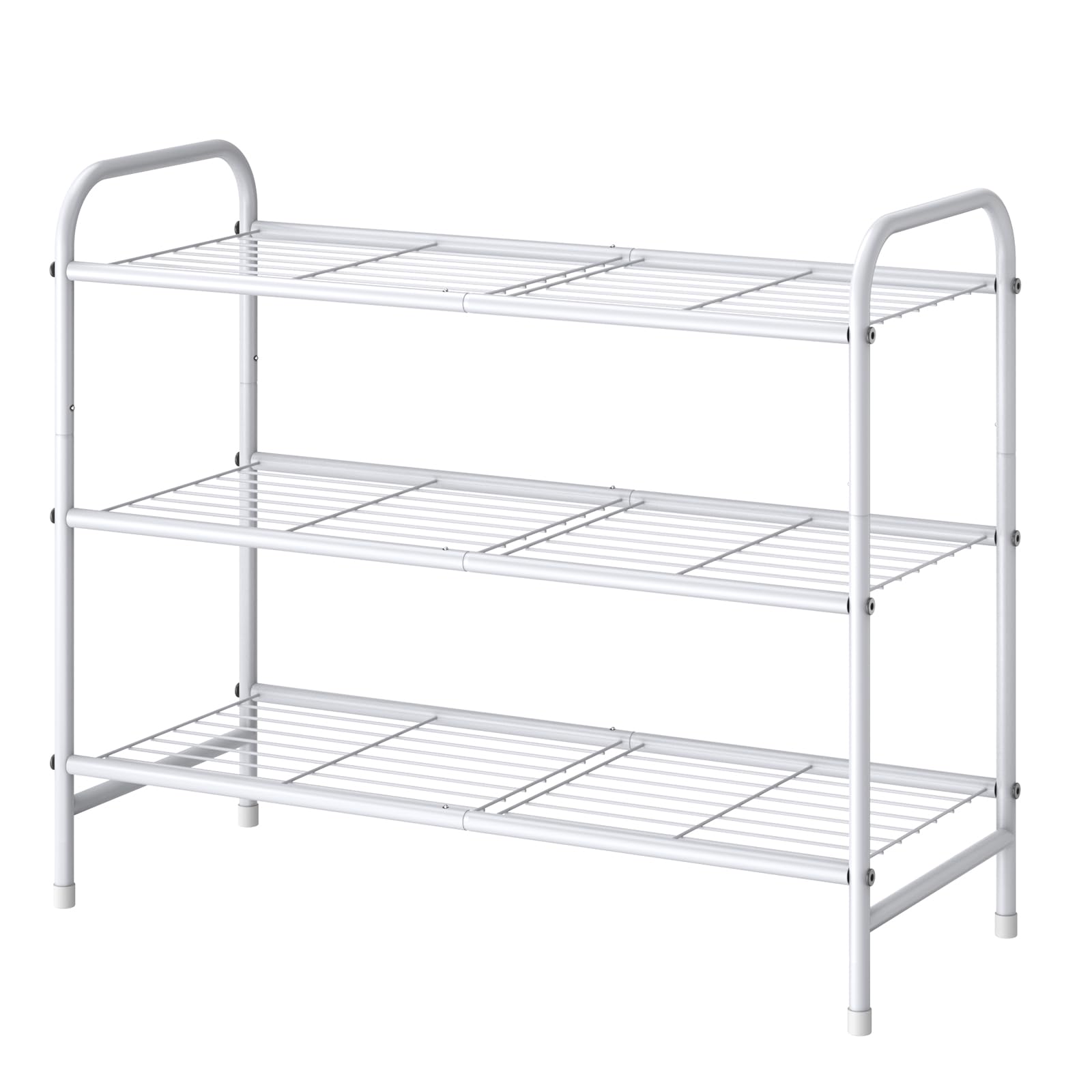 Photo 1 of Kitsure Shoe Rack - Stainless Steel Shoe Organizer, Sturdy Shoe Rack for Closet and Front Door Entrance, Free Standing Shoe Shelf, Closet Organizers and Storage, White