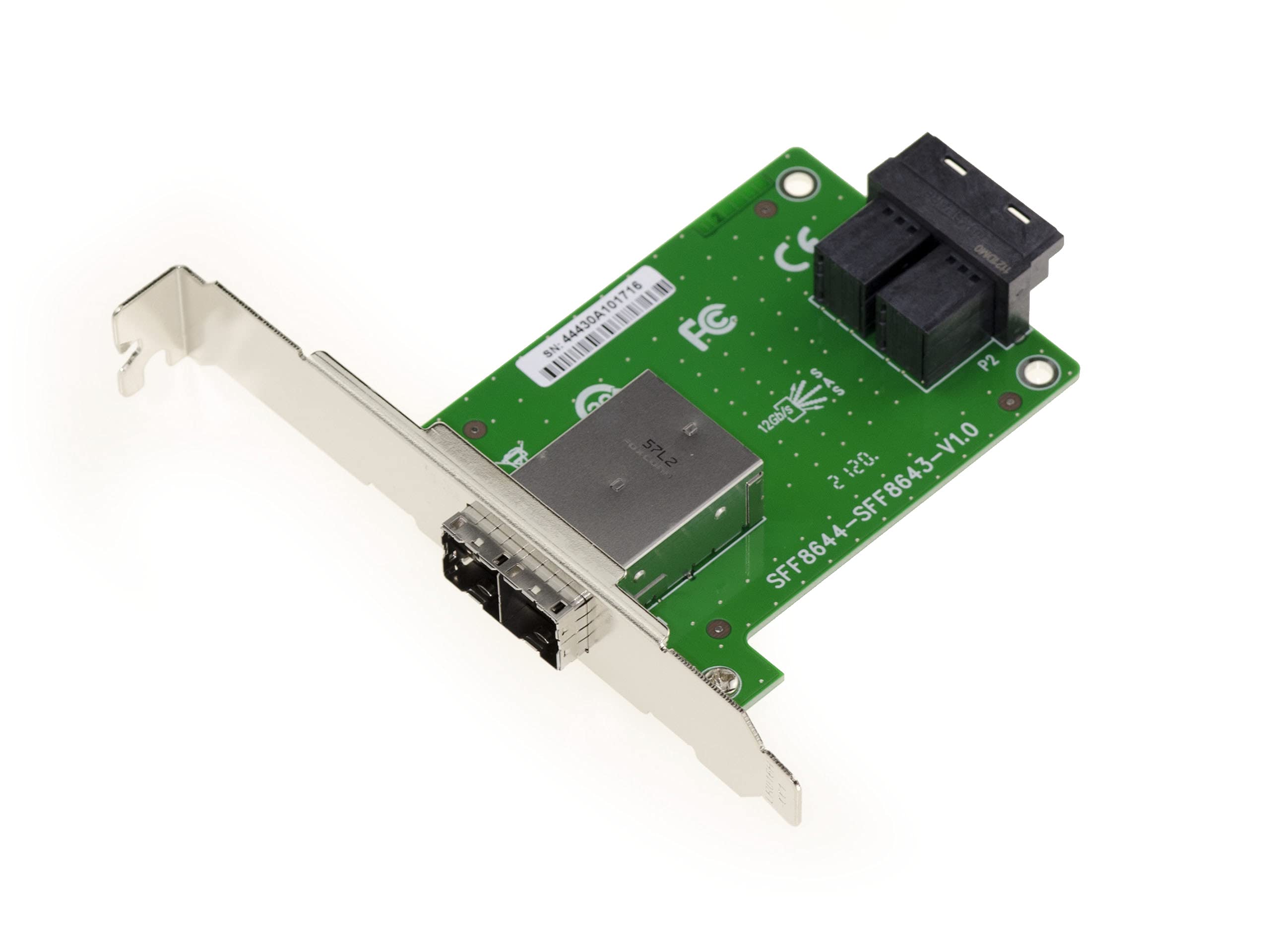 KALEA-INFORMATIQUE SAS conversion plate SFF8644 SFF8643 miniSAS internal external SFF-8644 SFF-8643