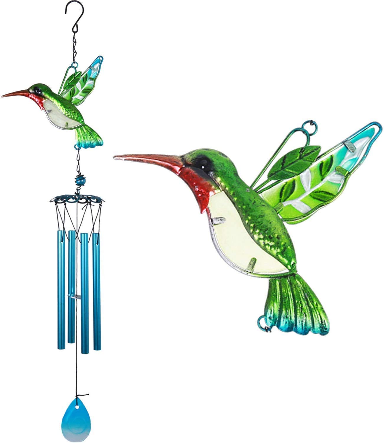 FLCSIed Wind Chime Indoor/Outdoor - Waterproof for Gold Aluminum Tube Handmade Metal Music Wind Chime, Mobile Romantic Wind-Bell for Home, Party, Festival Decor, Garden Decoration (Green)