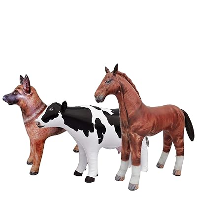 Download Buy Inflatable Farm Ranch Animal Bundle 3 Pack Dairy Milk Cow Horse German Shepherd Size Over 36 Inch Party Decoration Stuffed Animal Photo Prop By Jet Creations An Farm01 Online In Indonesia B07r4h46wz