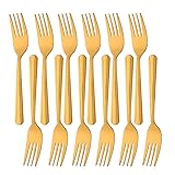 Gold Salad Dessert Forks Set of 12, Dongbo
