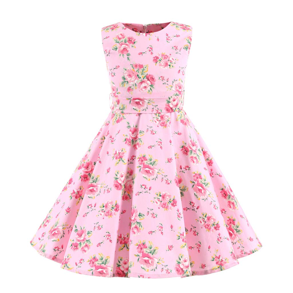 Mua Feiscat レトロ ワンピース ロカビリー ワンピース ヘプバーン ドレス スイング スカート 女の子 夏服 ロカビリードレス 洋服 ハイウエスト スカート キッズドレス 子供 夏服 女の子 ガールズ Tren Amazon Nhật Chinh Hang 21 Fado