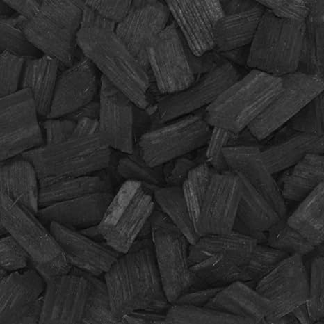 PALIGO Holzhackschnitzel Schwarz Farbig Fallschutz Hackschnitzel Wald Kiefer Natur Pinus Sylvestris Garten Dekor Mulch Holz H