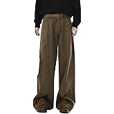 Men's Baggy Jeans Y2K Streetwear Pants Wide Leg Hip Hop Extra Loose Fit Skater Denim Long Casual Trousers