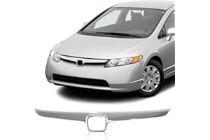 Perfit Liner Front Chrome Grille Assembly with Emblem Provision Compatible for 2006-2008 HONDA Civic 4 Door Sedan Hybrid HO1200172 71122SNAA00