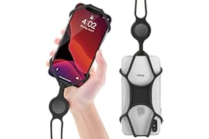 Bone Lanyard Phone Tie, Universal Cell Phone Lanyard Case, Silicone Neck Strap: iPhone 15 14 13 12 11 Pro Max SE XS Max XS XR X SE2 Samsung Galaxy S10 S9 S8 Note 10 9, Google Pixel 3 XL LG - Black