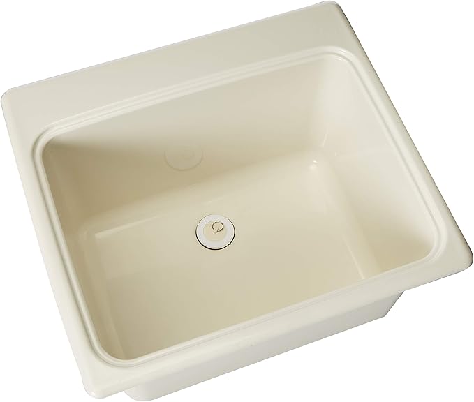 Swan SSUS1000.018 Dual Mount Solid Surface Utility Sink Bisque 22" L