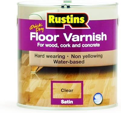 Rustins Floor Varnish Clear 2.5L Satin – Fast Dry Floor Protection