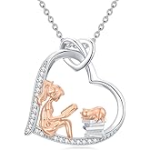 Cargari Book Necklace for Women, 925 Sterling Silver Books Pendant Necklace, Birthday Christmas Graduation Books jewelry Gift for Nerd Book Lover Reading Clubs