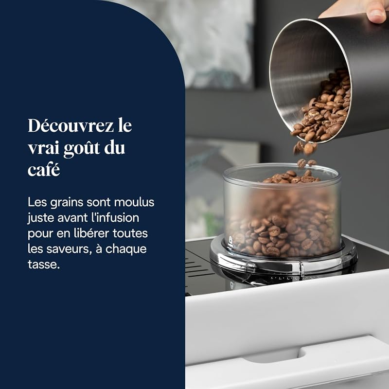 Rivelia - Machine à Café Automatique 16 Boissons Blanche