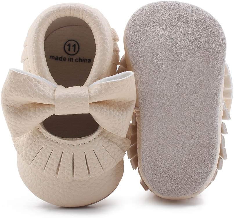 Infant Toddler Baby Soft Sole Tassel Bowknot Moccasinss Crib Shoes