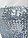 Anna-Kaci Womens Shiny Sequin Party Cropped Strapless Bandeau Stretch Tube Top, Silver, Large/X-Large