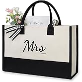 TOPDesign Canvas Tote Bag, Bridal Shower Gifts for Bride, Wedding Bachelorette Bride Gifts Shoulder Bag