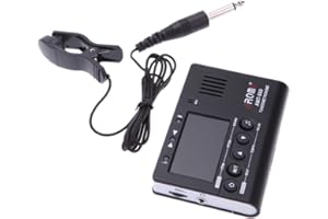 AMT-560 Electric Tuner Metronome Built-in Mic with 6 3mm Pickup Cable Universal for Guitar Chromatic Bass Violin Ukulele Port