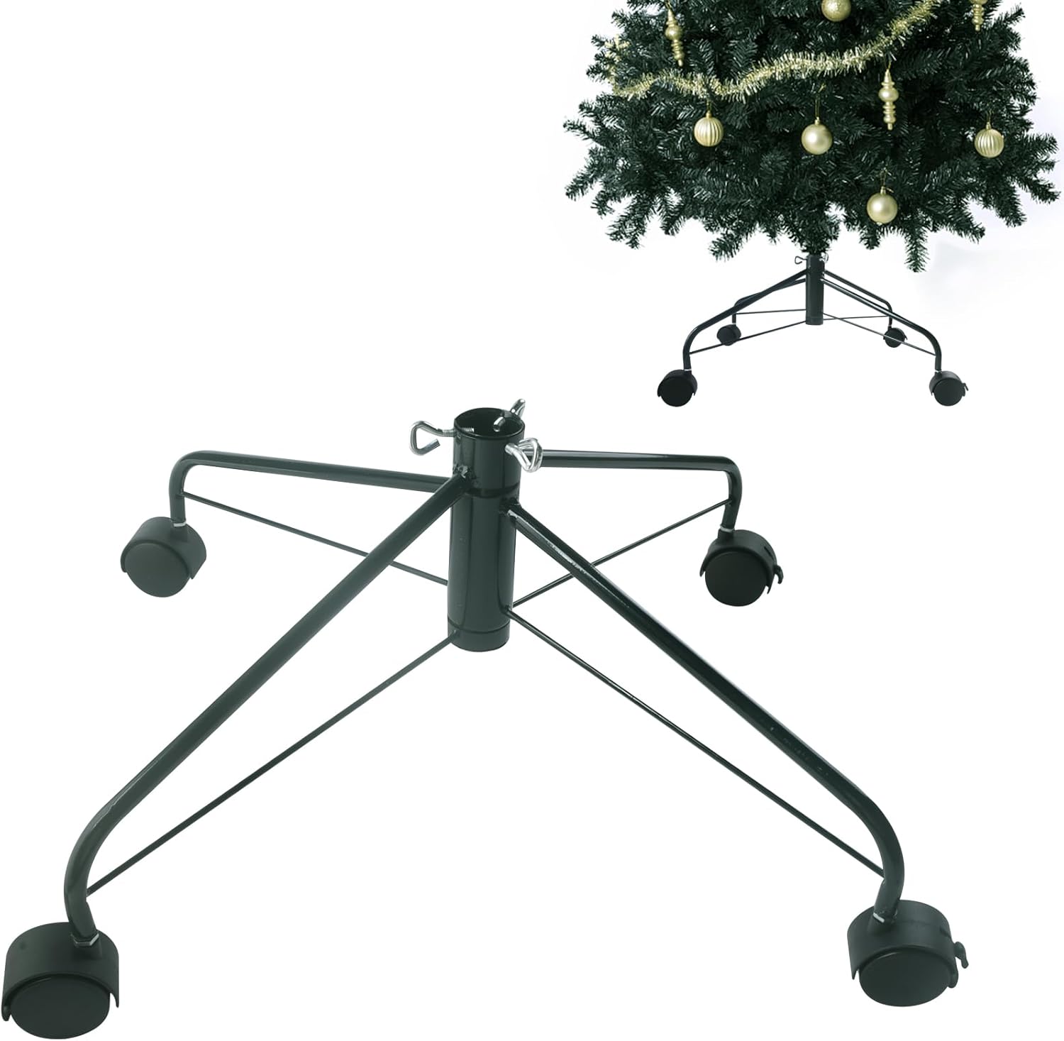 Tree Stands - Vencer 23.6'' Folding Tree Stand with Rolling Wheels for Artificial Trees,VCT-005
