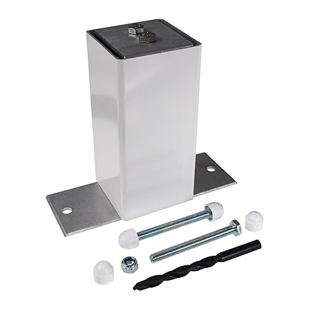 White Alukap Ss Complete Eaves Support Post And Bracket Kit