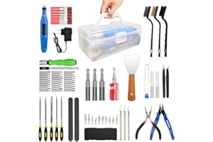 MINTION Multi-Purpose Pro Grade 3D Printer Accessories Kit, 3D Printing Tool Kits for 3D Printer, 3D Print Cleaning and Removal Kit & Electric Polishing Machine, Finishing and Print Tool, Including Tool Box